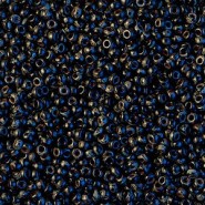 Miyuki rocailles kralen 11/0 - Opaque black picasso 11-4511
